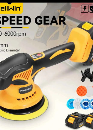 MELLWIN 150mm Cordless Electric Car Polisher 8 Adjustment Car Polishing Waxing Sanding Power Tool For Makita 18V Battery Pin