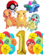 Forniture per decorazioni per feste di compleanno a tema Pokemon Cartoon Pokemon Go Stoviglie Tazze Piatti Palloncino Pikachu per bomboniere per baby shower
