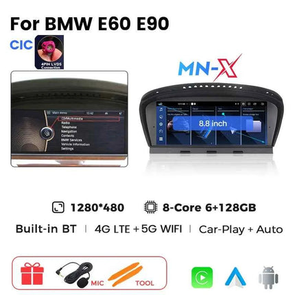 MEKEDE Android 14 Car Multimedia Player For BMW 3 Series E60 E61 E63 E64 5 Series E90 E91 E92 E93 CCC CIC DSP Carplay Auto Radio