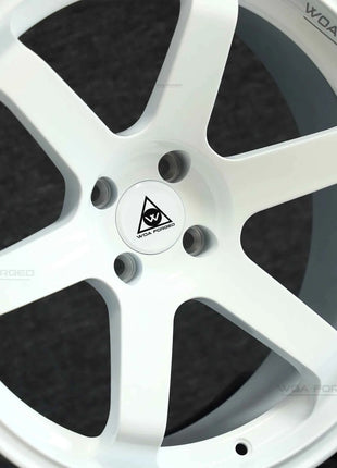 WOAFORGED TE37 Nuovi Cerchi in Alluminio Forgiato dal Design Muscoloso ed Elegante, Bianchi Cromati Lucidi, 17-23 Pollici, 5x114.3, per Auto Passeggeri