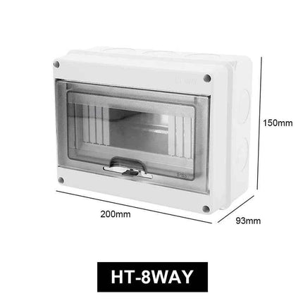 Outdoor Waterproof Electrical Distribution Box ABS Plastic Junction Wire Box 5/8/12/18/24 Ways MCB Box