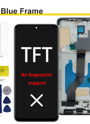 Super Amoled Per Samsung Galaxy S20 Plus G985 G986 Display LCD Touch Screen Digitizer con Cornice Per Samsumg S20 + Sostituzione