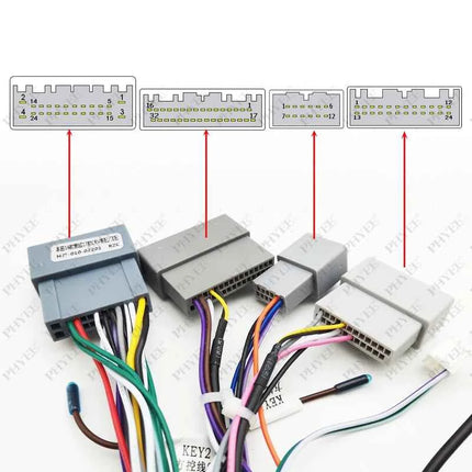 Cablaggio decodificatore CAN Bus Adattatore cavo multimediale Android da 16 pin a 24 pin 32 pin per Honda Civic Mk10 CR-V Mk5 Jazz