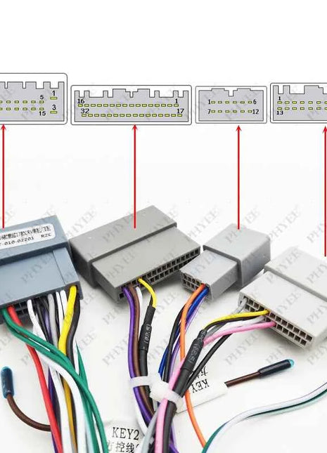 Cablaggio decodificatore CAN Bus Adattatore cavo multimediale Android da 16 pin a 24 pin 32 pin per Honda Civic Mk10 CR-V Mk5 Jazz