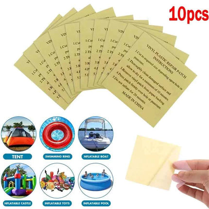 10pcs piscina Patch di riparazione in PVC Kit di riparazione dell'anello di nuoto impermeabile Patch di riparazione della barca gonfiabile accessorio per piscina