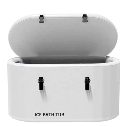 Vasca Gonfiabile Portatile per Immersione in Acqua Fredda, per Uso Interno ed Esterno, con Copertura e Bacino, per Atleti, Spa e Massaggi