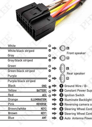 Adattatore per cablaggio radio Spina connettore a 16 pin 10 pezzi Cavo all'ingrosso per Toyota Corolla Camry RAV4 Hilux Land Cruiser Yaris