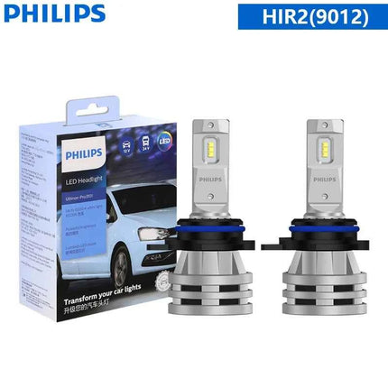 Philips H4 H7 H11 LED Ultinon Pro3101 H1 H3 HB3 HB4 HIR2 9005 9006 9012 Lumileds LED Car Headlight 6000K Bright White Bulbs, 2x