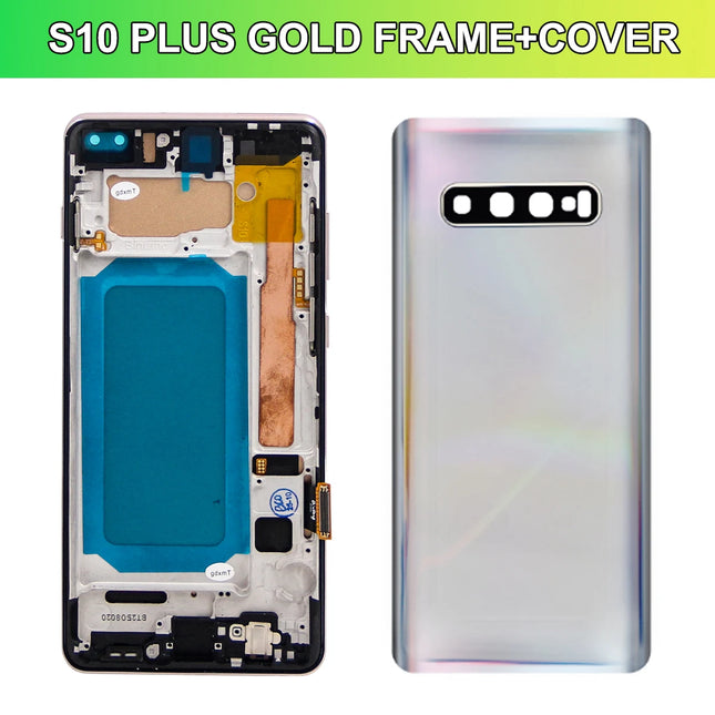 Schermo TFT S10 Plus con cornice, per Samsung Galaxy S10+ G975F G975F/DS Display LCD Touch Screen Digitizer Sostituzione