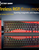 X68HE ATTACK SHARK Magnetic Gaming Keyboard Mechanical Wired for Pro Gaming 0.01mm Rapid Trigg 8000Hz SOCD/Rs 0.125ms 128K Rate