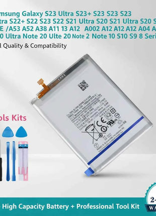 Original Quality Battery For Samsung S21 Ultra S21 Plus S20 FE A51 A70 A41 Note 20 Ultra A02S Phone Bateria Replacement