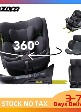 Child Car Safety Seats with ISOFIX for Baby Adjustable 360 Rotating Direction Angle 0-12 Years Suitable Car Seat with Footrest