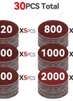 30PCS Grit 320-2000 / 3inch 75mm / China Mainland