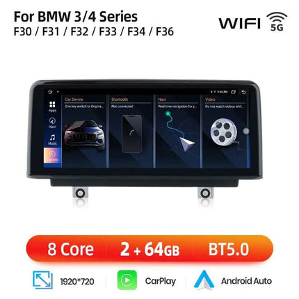 Junsun 1920*720 Wireless Carplay Android Auto Multimedia Car Radio For BMW 1 2 3 4 Series F20 F21 F22 F30 F31 F32 F33 F34 F36