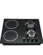 New Products Kitchen Appliances Glass Panel 4 Burners Gas Induction Combined Hob