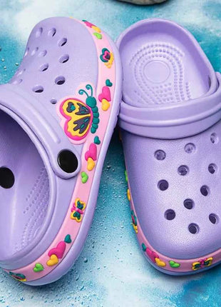 Zoccoli per Bambini, Scarpe da Giardino, Sandali Piatti da Spiaggia per Bambini e Bambine con Unicorno e Dinosauro, Ciabatte Antiscivolo Estive con Fori