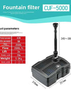 SUNSUN kio pond filter in fishpond fountain pump + UV lamp + filter.Pond pumping aeration cycle three in one water fountain pump