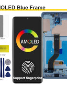 Super Amoled Per Samsung Galaxy S20 Plus G985 G986 Display LCD Touch Screen Digitizer con Cornice Per Samsumg S20 + Sostituzione