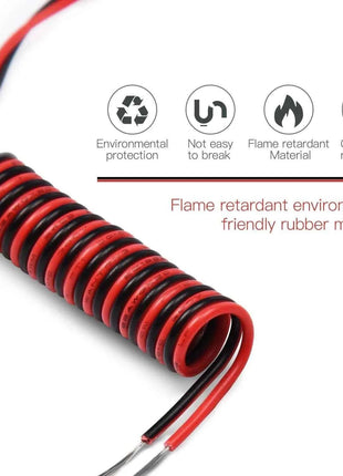 DC12V 2Pin Extension Electrical Power Wire 5M~100M Red Black Connect Cable 18 20 22 AWG PVC Copper Cord Line For LED Strip Light