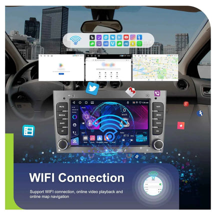 Podofo Wireless CarPlay AI Voice Car Radio Android Auto DSP GPS Multimedia Player For Peugeot 308 (T7) /408 FM/RDS EQ BT WIFI