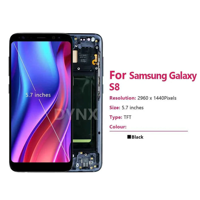 Nuovo S8 LCD di Ricambio Per Samsung Galaxy S8 G950 G950F Display LCD Touch Screen Digitizer Assembly Con Telaio