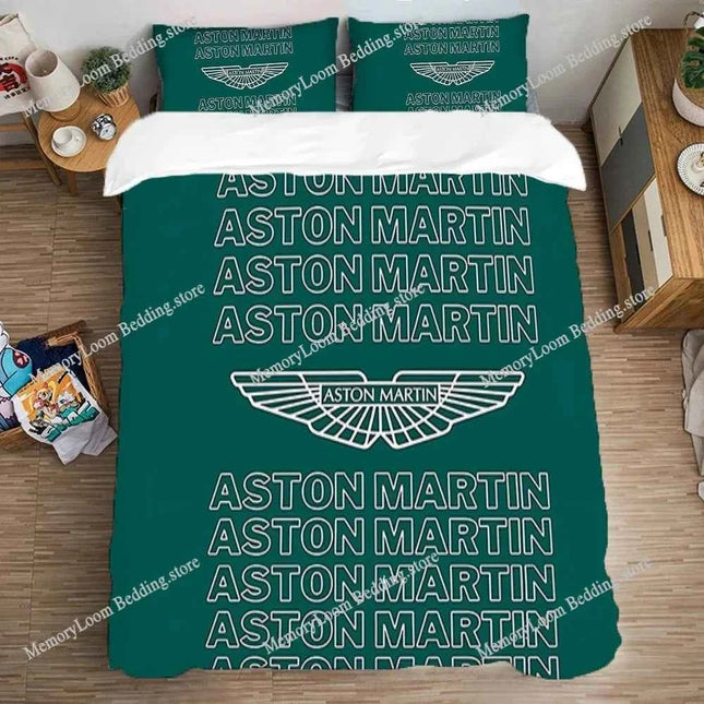 Single Double Large Size Queen Bed Comforter Sets A-Aston Martin Aramco Formula One TeamS Bedding Decorations Quilt Cover Set