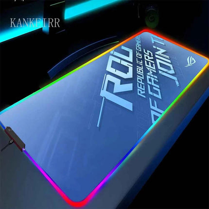 Mouse Pad Asus Rgb Gaming Mause Mat Anime Mats Gamer Rug Pc Xxl Cute Pads Large Game Keyboard Carpet Backlight Mousepad