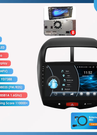 Hizpo 10.1" Car Radio Intelligent Systems For Mitsubishi ASX 1 2010 - 2018 Multimedia CarPlay Android Auto GPS No 2 din 2din DVD