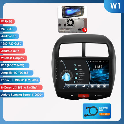 Hizpo 10.1" Car Radio Intelligent Systems For Mitsubishi ASX 1 2010 - 2018 Multimedia CarPlay Android Auto GPS No 2 din 2din DVD