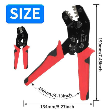 Per TAB 2.8/4.8/6.3 Terminali per auto SN-48B Pinze a crimpare 0.5-2.5mm2/23-13AWG Mascella ad alta precisione Filo Utensili manuali elettrici