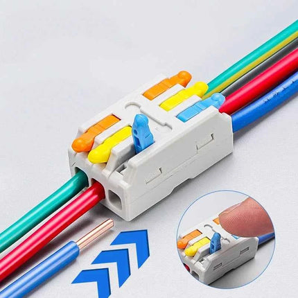 5/10PCS Universale Compatto Cavo Connettore Splitter Rapido Cavo Elettrico Morsettiera Per 28-12AWG Piccolo Connettore di Cablaggio
