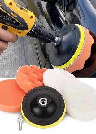 Kit di tamponi in spugna per lucidatura per auto Kit tampone in schiuma Tampone per lucidatrice Tamponi per cera per veicoli a motore per motociclette Rimuove i graffi