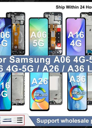 OEM For Samsung Galaxy A06 LCD SM-A065F Display Touch Screen A16 LCD Digitizer Assembly For Samsung A26 5G A36 5G Replacement