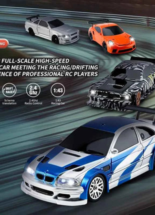 Upgraded Gyro 1/43 RC Drifting Car Racing RTR 4WD High Speed Radio Control Model 2.4G Drift Race Vehicle Mini Gifts