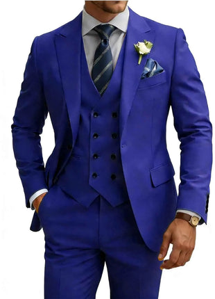 Abito Uomo 3 Pezzi Doppio Petto Slim Fit - Tuxedo Matrimonio e Gala
