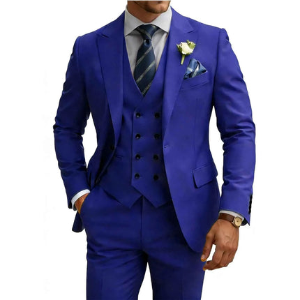Abito Uomo 3 Pezzi Doppio Petto Slim Fit - Tuxedo Matrimonio e Gala