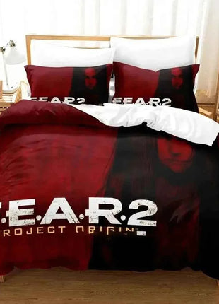 3D Print F.E.A.R. 2 Project Origin Bedding Set Duvet Cover Bed Set Quilt Cover Pillowcase Comforter king Queen Size Boys Adult