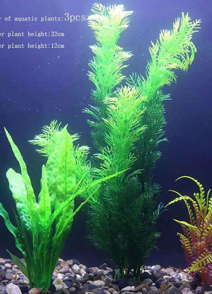 Artificial Aquarium Decor Plants Water Weeds Ornament Aquatic Fish Tank Simulation Grass Flower Decoration Accessories