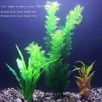 Artificial Aquarium Decor Plants Water Weeds Ornament Aquatic Fish Tank Simulation Grass Flower Decoration Accessories