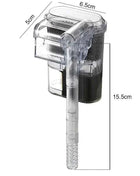 Wall-hanging Filter For Fish Tanks USB plug Mini Aquarium Filter Pump 250H/L Suitable For Fish Tanks Below 30cm,2.5W DC 5V