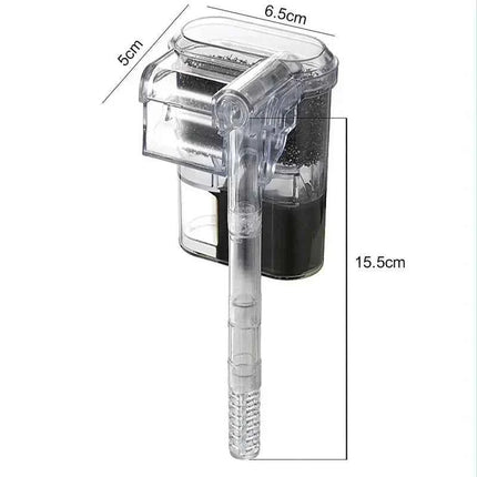 Wall-hanging Filter For Fish Tanks USB plug Mini Aquarium Filter Pump 250H/L Suitable For Fish Tanks Below 30cm,2.5W DC 5V