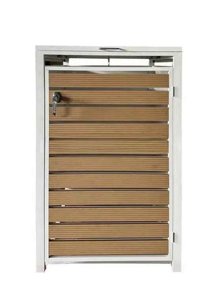 Wheelie Bin Hideaway Store Weatherproof Storage Box Metal Dust Bin Shelter Shed for Backyard Outdoor Patio Garden