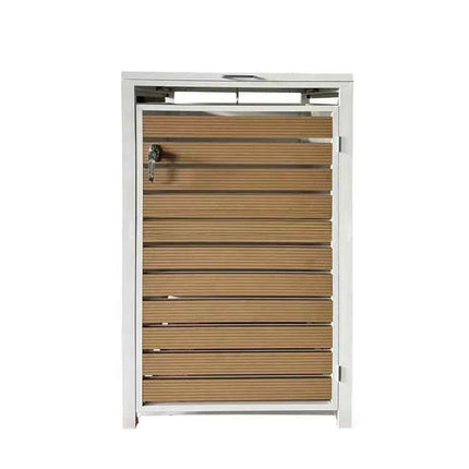 Wheelie Bin Hideaway Store Weatherproof Storage Box Metal Dust Bin Shelter Shed for Backyard Outdoor Patio Garden