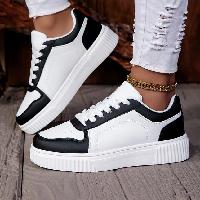 ZERJER Sneakers Unisex, Nuovo Arrivo Scarpe Sportive Classiche Retrò da Uomo Taglie Grandi, Scarpe da Tennis Bianche con Suola Spessa, Colore Solido