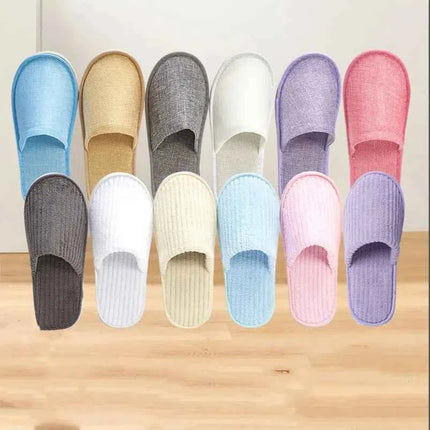 5 paia/lotto uomo donna usa e getta hotel pantofole per gli ospiti scivoli in cotone casa viaggio SPA pantofola ospitalità economici indoor slip-on