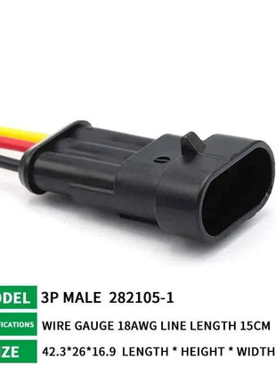 5/20/100sets HID Waterproof Connectors 1/2/3/4/5/6 Pin Car Electrical Wire Connector Plug Truck Harness with 15CM Wire Cable