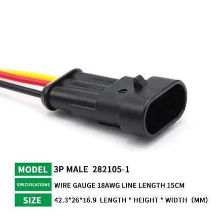 5/20/100sets HID Waterproof Connectors 1/2/3/4/5/6 Pin Car Electrical Wire Connector Plug Truck Harness with 15CM Wire Cable