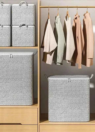 1pc Household Large Capacity Storage Bag Non-woven Material, Closet Wardrobe Organizer Can Be Used For Quilt Clothing, Toys