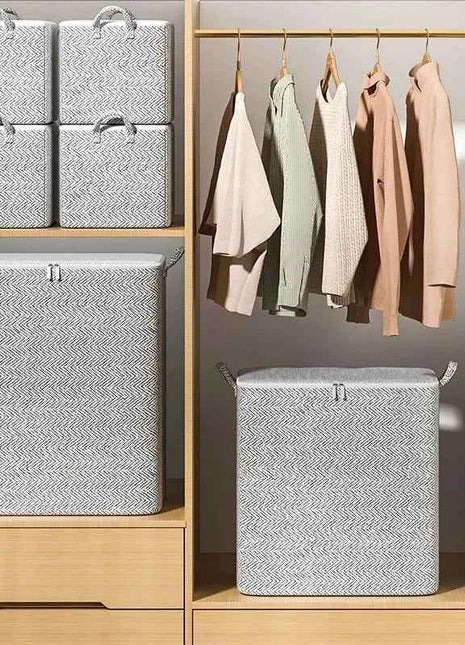 1pc Household Large Capacity Storage Bag Non-woven Material, Closet Wardrobe Organizer Can Be Used For Quilt Clothing, Toys