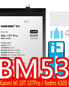 NOHON BM53 BM3L BM4E BM47 Battery For Xiaomi Mi 10T Pro Lite 9T 11T 8 9 10 10S 11 12 12X Max3 Mix 4 2 2S POCO F1 F2 Pro F3 M3 A3